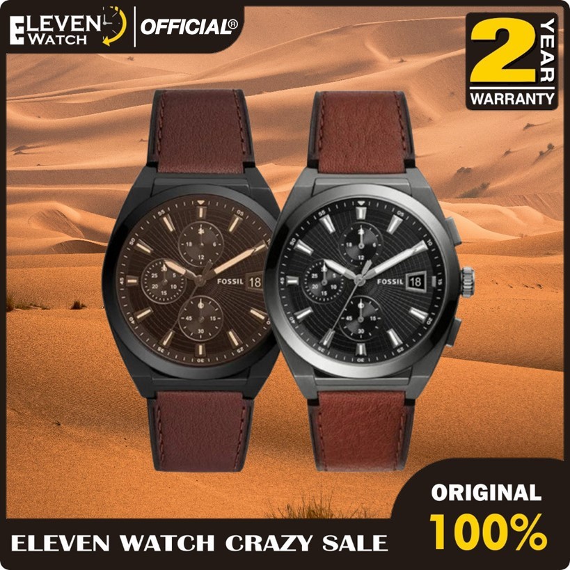 [Promo] Jam Tangan Pria FS FS5798 FS5799 / FS 5798 FS 5799 Everett Chronograph Brown Eco Leather Str