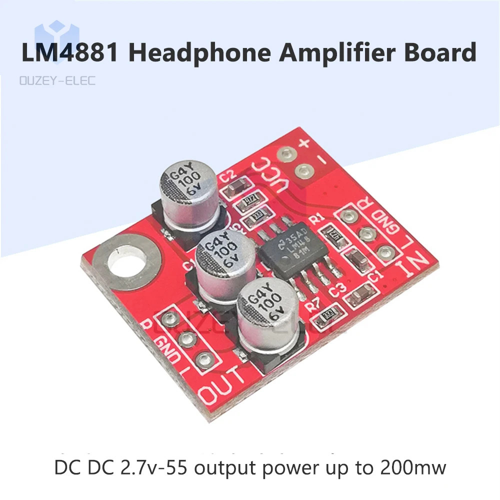 LM4881 Headphone Amplifier Board untuk Modul Pre-amplifier Power Amplifier