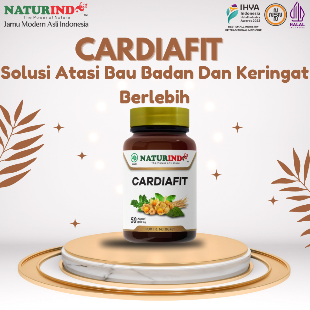 Cardiafit Obat Bau Badan Ketiak Permanen Keringat Berlebih Hyperhidrosis Tangan Kaki Naturindo