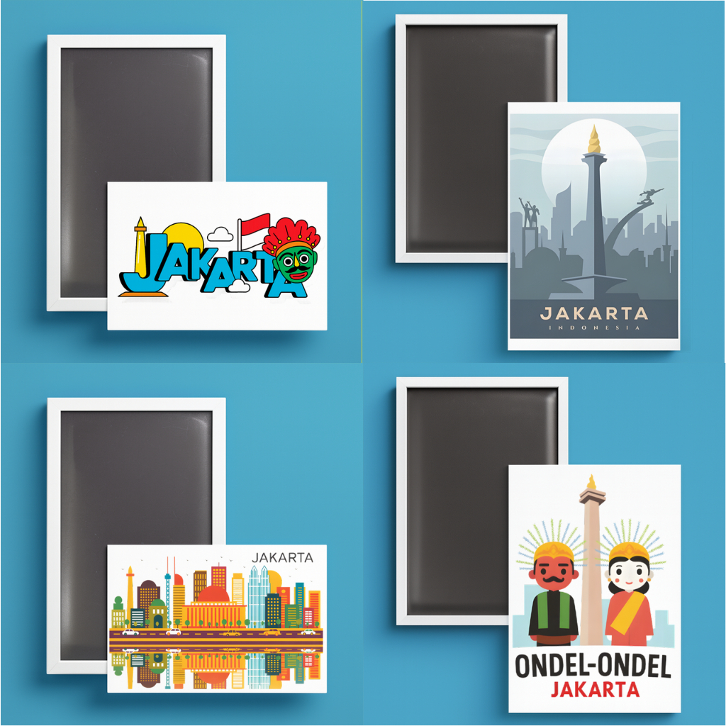Fridget Magnet Kulkas Souvenir Oleh Oleh Kota Jakarta Magnet Kulkas