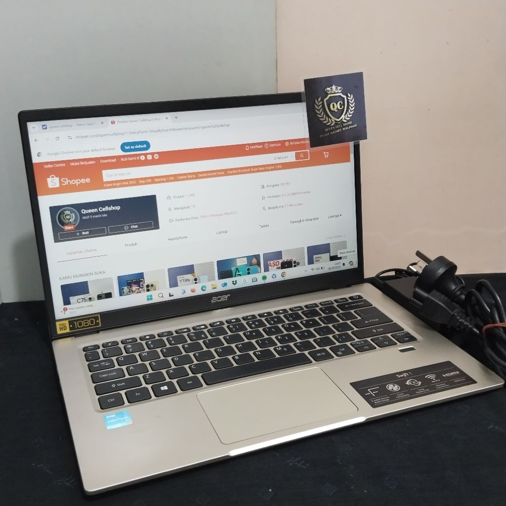LAPTOP ACER SWIFT 1 SF 114-34 PENTIUM SILVER N6000 4GB SSD 512GB 14INCH SECOND BERGARANSI