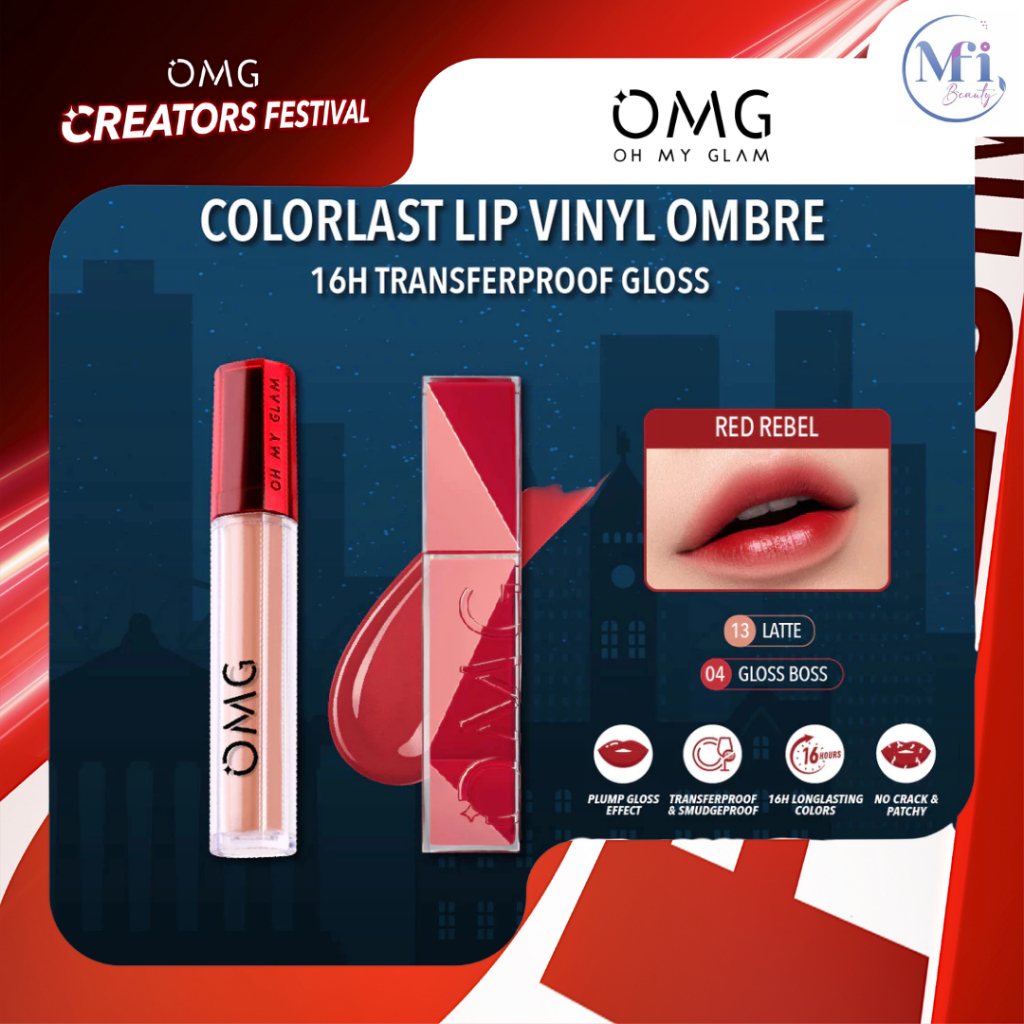 MFI - Paket Ombre OMG Lip Vinyl + Lip Cream | Ombre OMG