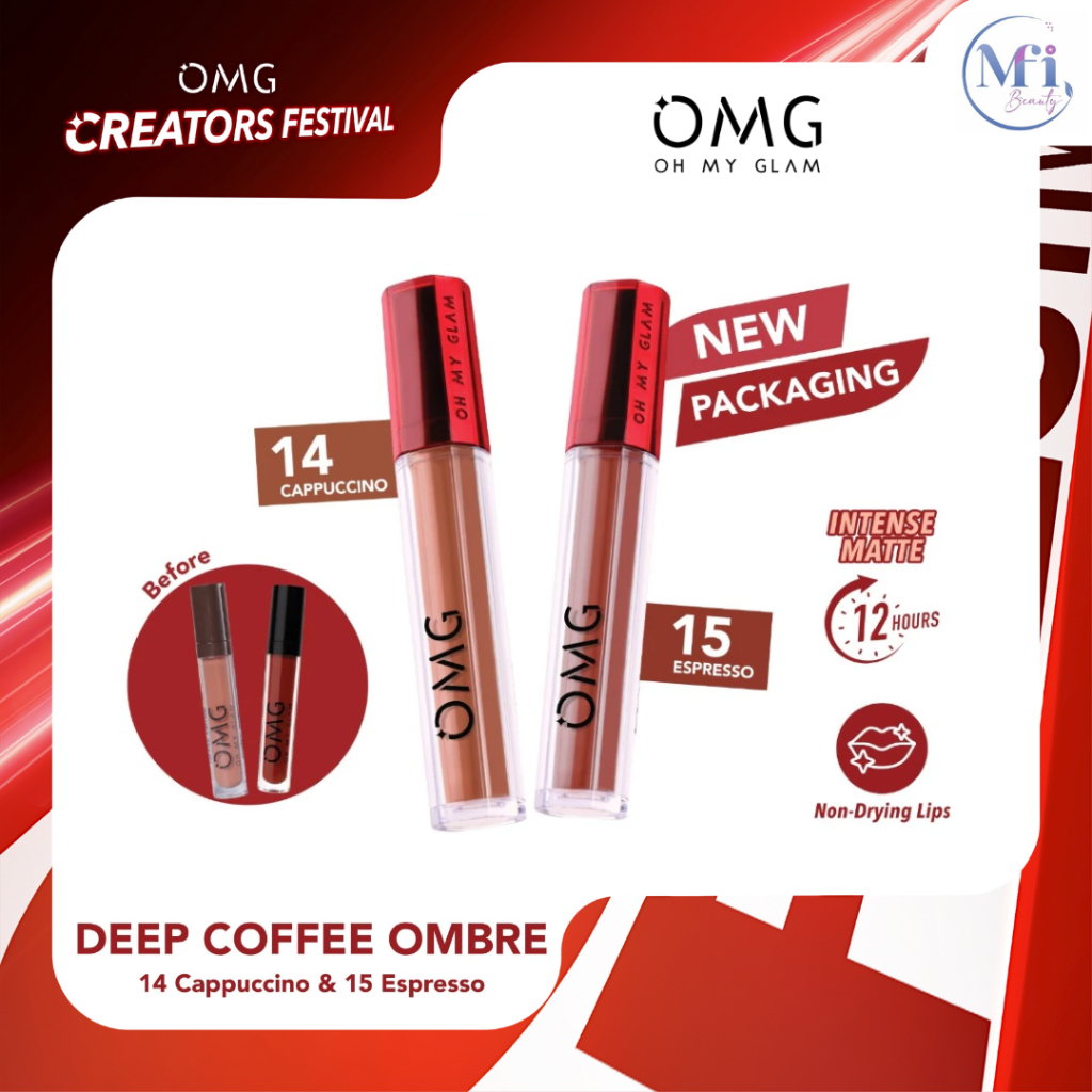 MFI - OMBRE OMG LIP CREAM COFFE EDITION NO 14 CAPPUCINO & NO 15 ESPRESSO