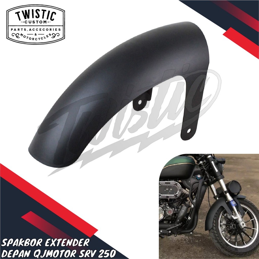 Fender Spakbor Extender Depan Extension Anti Nyiprat Motor QJMotor QJ Motor SRV 250 SRV250