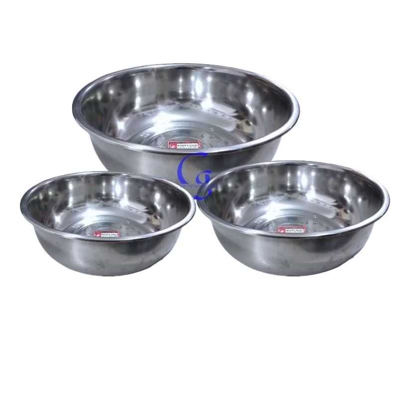 Baskom Besar Happy Bird Stainless Steel 30-40cm / Baskom Stainlees Serbaguna / Baskom Tebal Serbagun