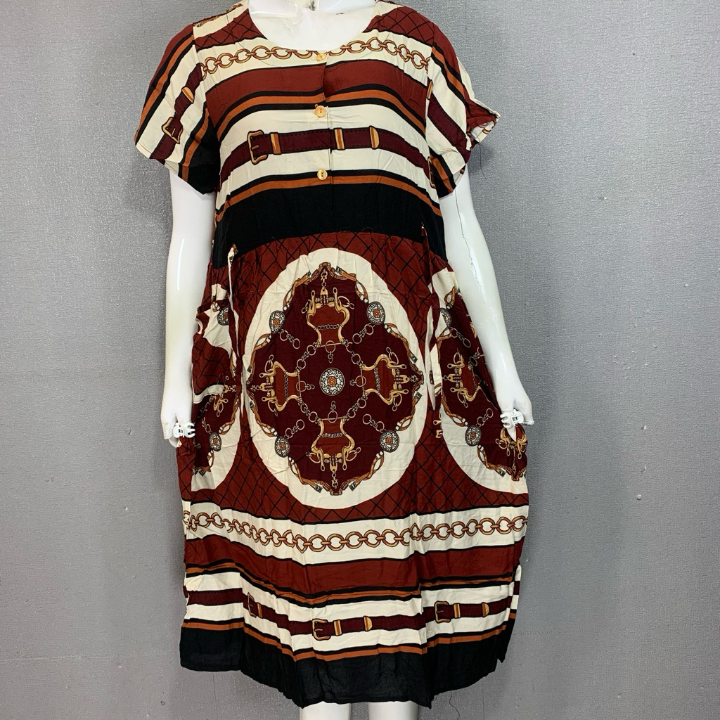 BunnyNightie - Daster Tali 4 Gajah Putih | Daster Busui Gajah Putih | Batik Gajah Putih | Hengky | E