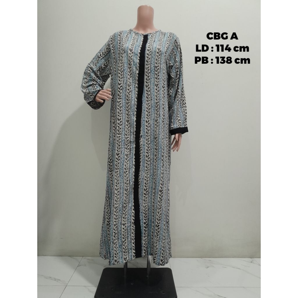 Longdres Resleting Tangan Panjang Naufa CBG by Luza Batik Pekalongan
