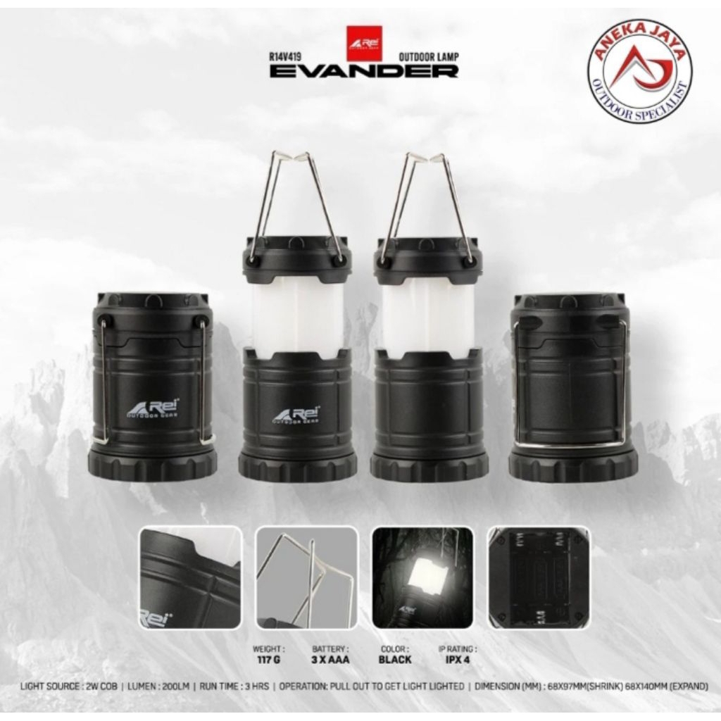 LAMPU TENDA REI EVANDER