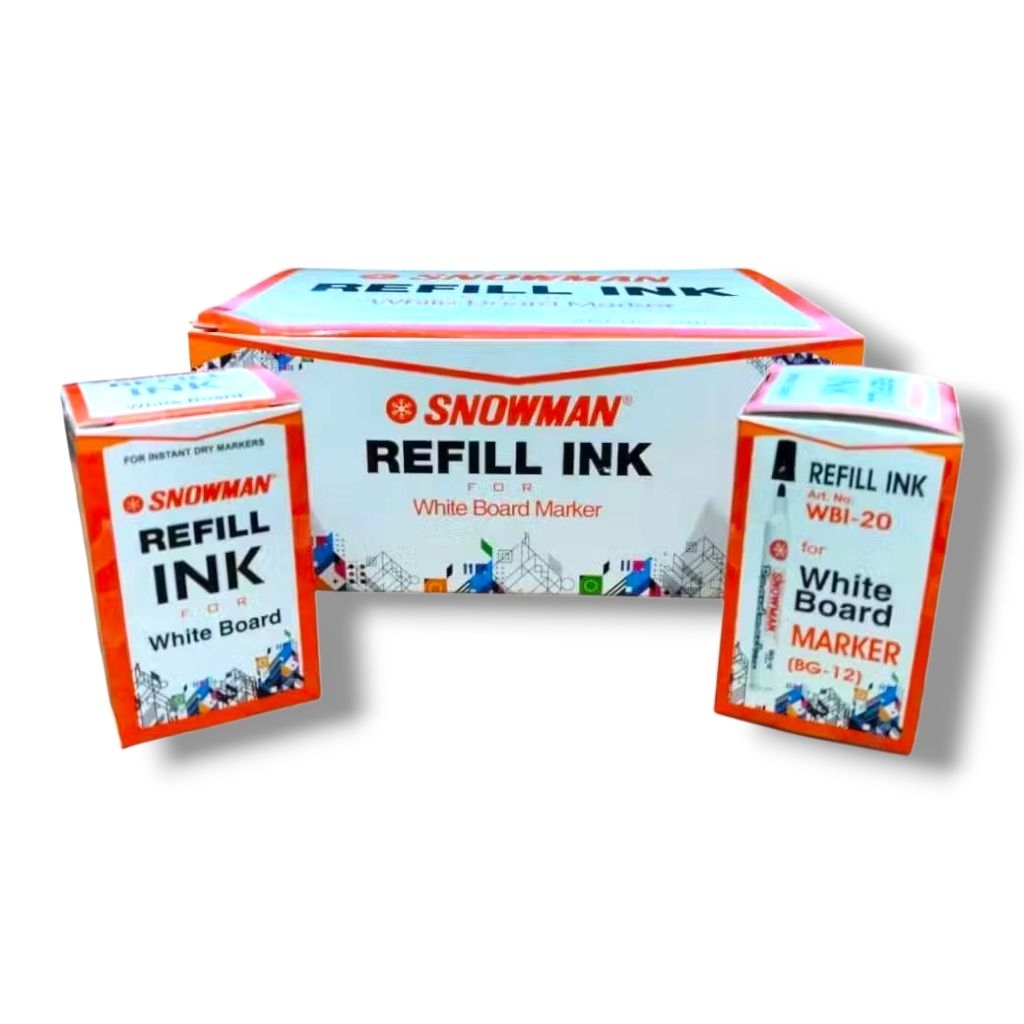 1 Pack Tinta Spidol Papan Tulis SNOWMAN - Tinta Spidol Whiteboard