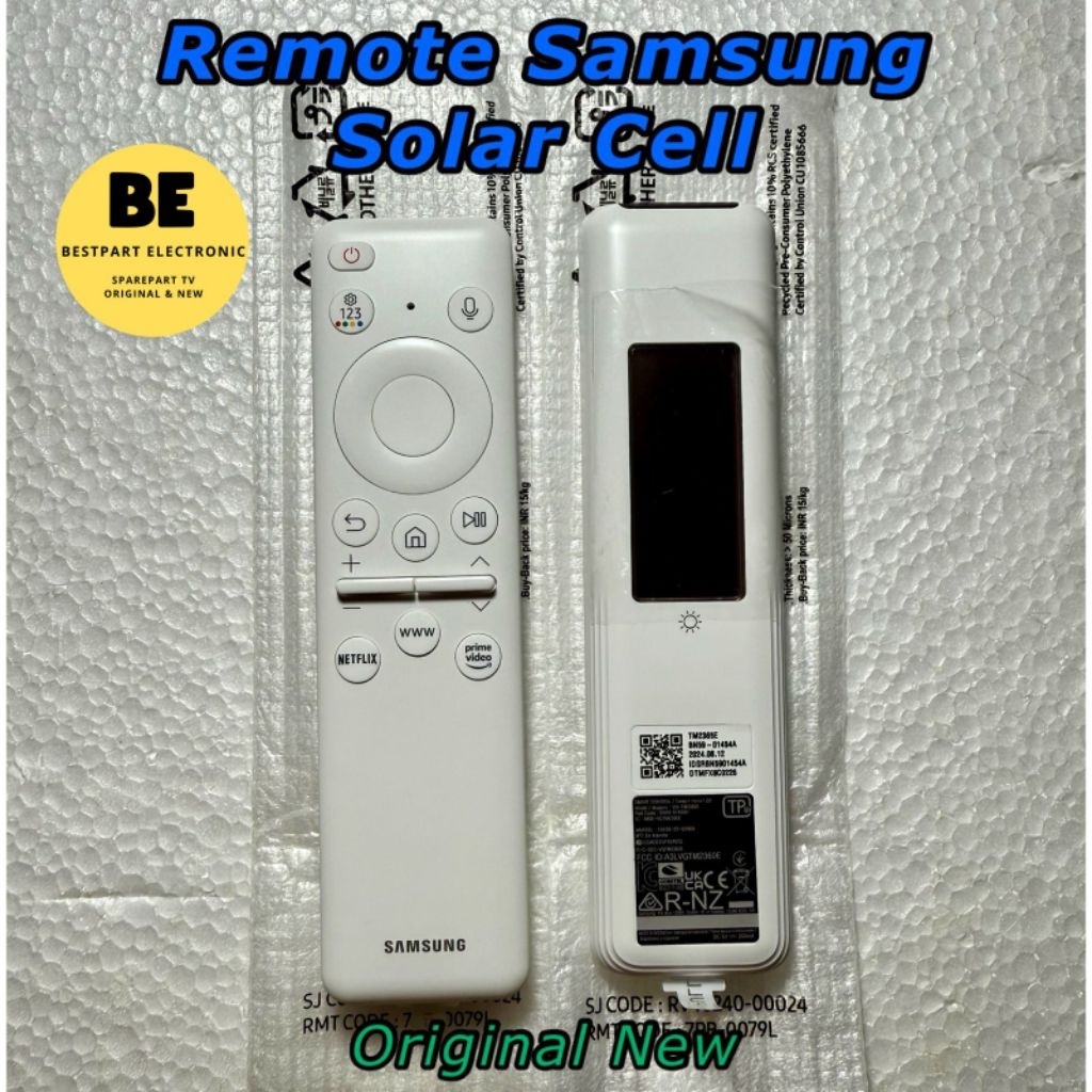 Original Remot Remote Samsung TV Charger Solar Cell BN59-01426A BN59-01454A  tipe TV Samsung Voice T