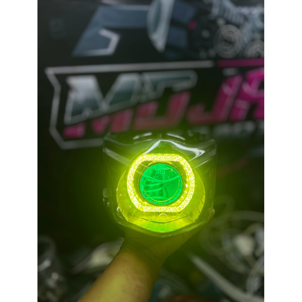 LAMPU DEPAN BILED BEAT KARBU BEAT 2008 AES TURBO EXPERIENCE V2 RGB BILED BEAT KARBU