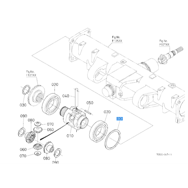 SHIM DIFFERENTIAL (FRONT) L5018 KUBOTA GENUINE