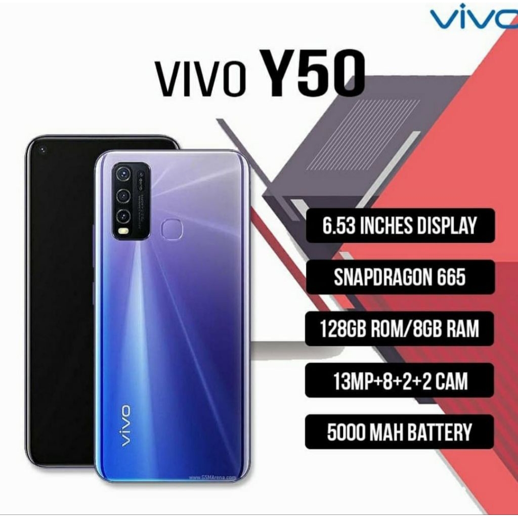 HP VIVO Y50 8/128 GB - VIVO Y 50 RAM 8GB ROM 128GB RESMI VIVO 1 TAHUN