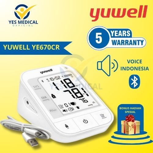 Tensimeter Digital Yuwell YE670CR Yuwell Alat Ukur Cek Tensi Tekanan Darah
