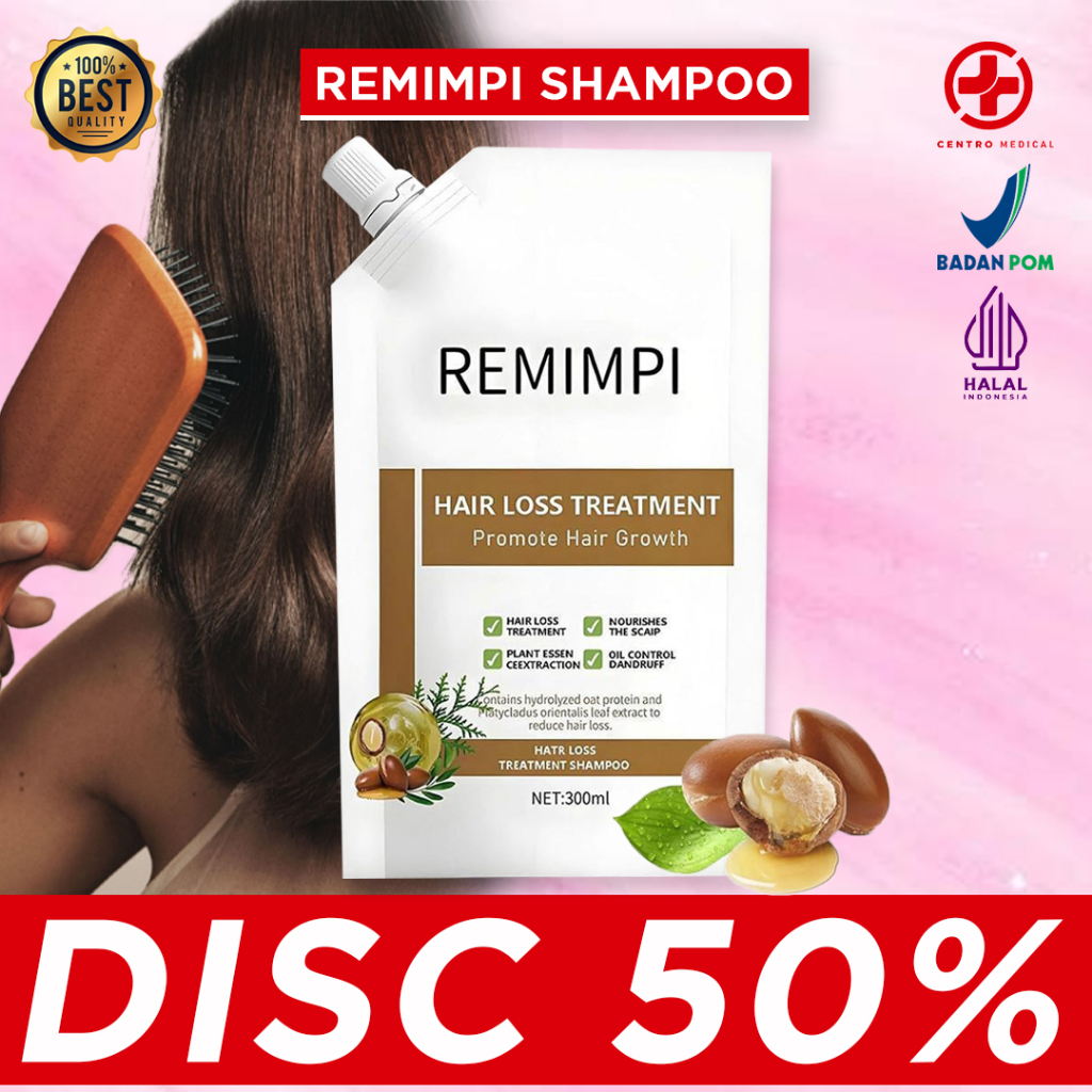 REMIMPI Shampo Penumbuh Rambut Original - Shampoo Anti Hair Loss Anti Rambut Rontok Ketombe Official