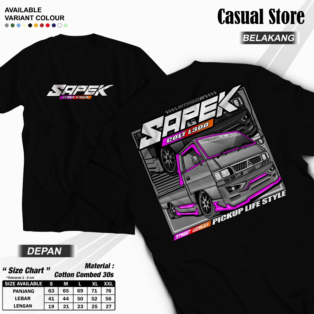 Kaos Pria Komunitas Mobil MITSUBISHI COLT L300 Dewasa Baju Atasan Unisex, Kaos mobil colt l300 COD