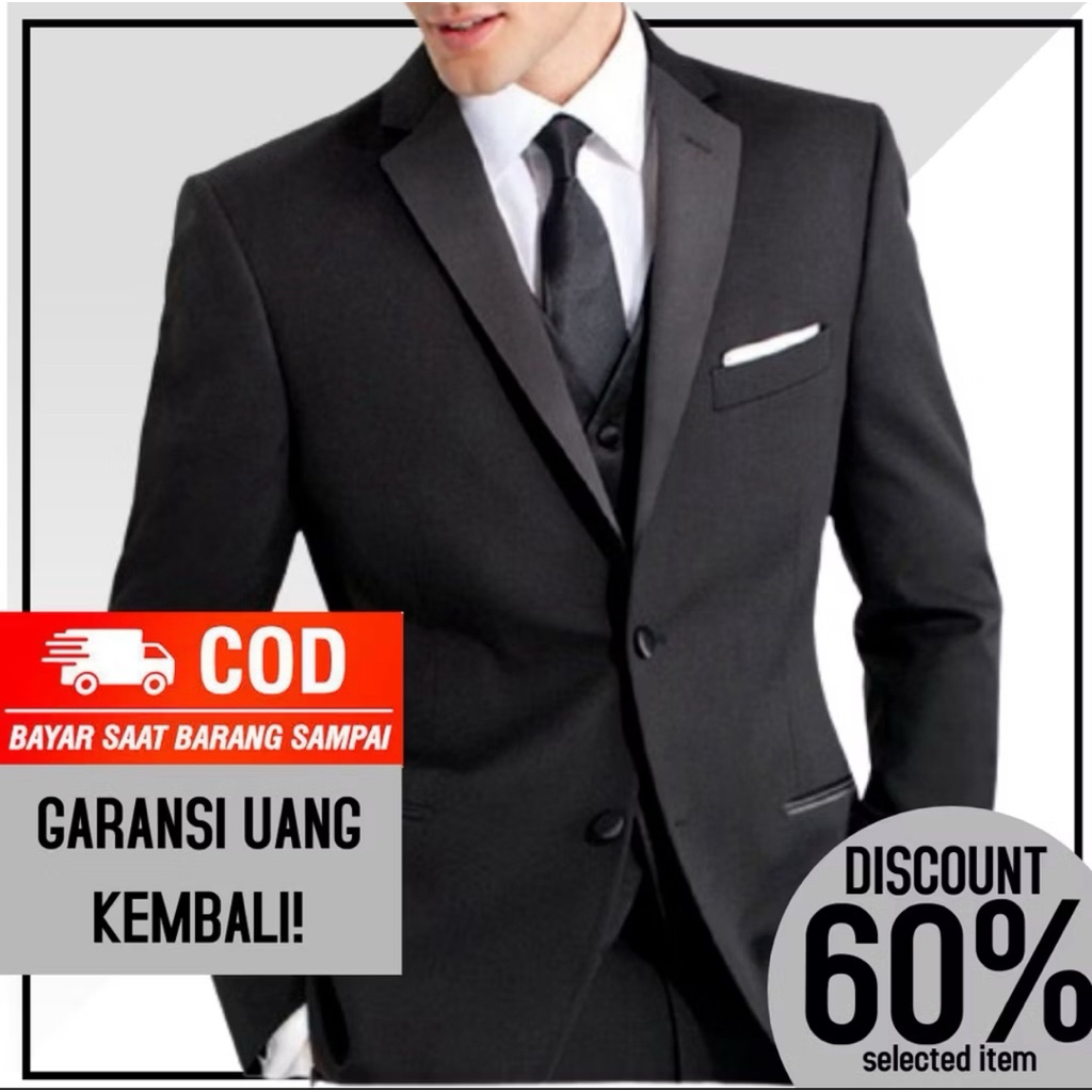 Jas Pria Slim Fit Modern – Blazer Kantor Formal & Pesta Elegan Blazer Wanita Formal Korea Oversize –