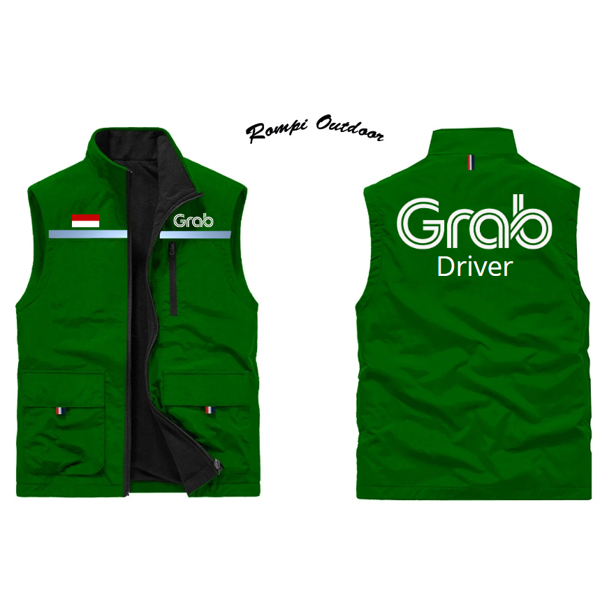 Rompi Jaket Grab | Rompi Grab Original | Rompi Ojol Grab | Rompiy Grab | Rompi Motor