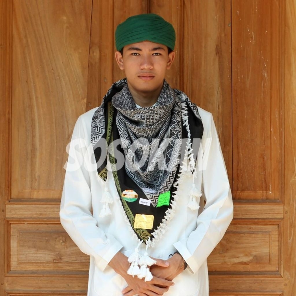 sorban arab almas hitam motif -sorban arab almas - sorban haji