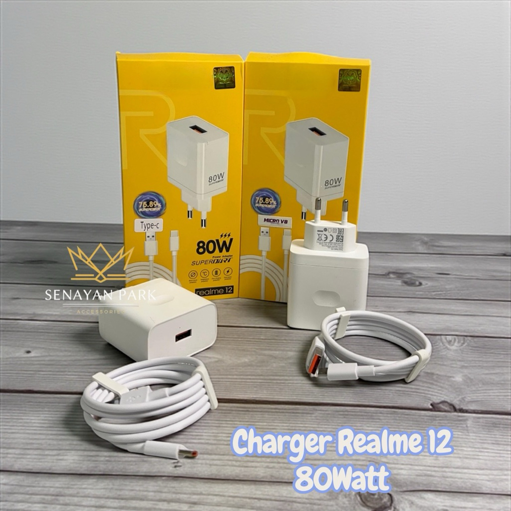 Charger Ori Realme 12 5G 80W Support SuperVooc Kompatible semua hp smartphone android SEN