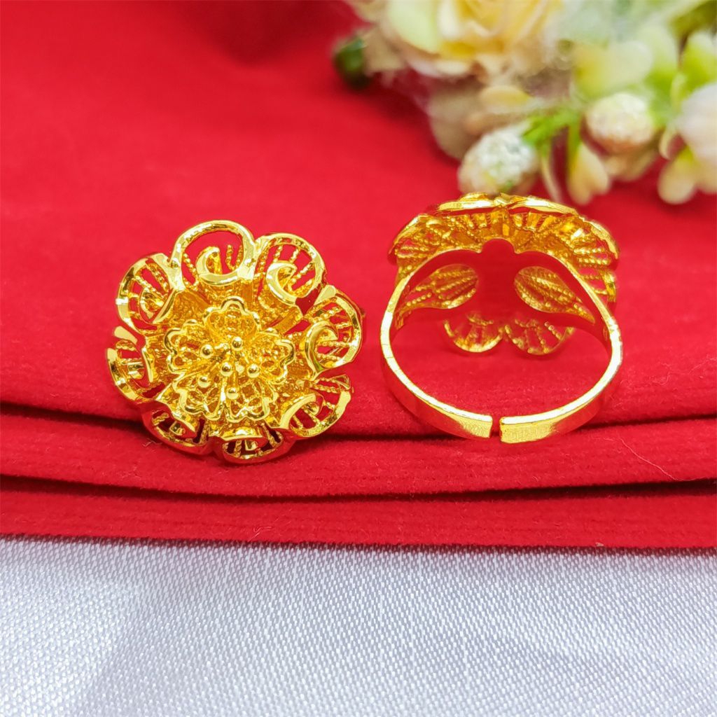 CINCIN BUNGA KENDARI KECIL PERHIASAN BUNGA KENDARI TERBARU LAPIS EMAS 24K