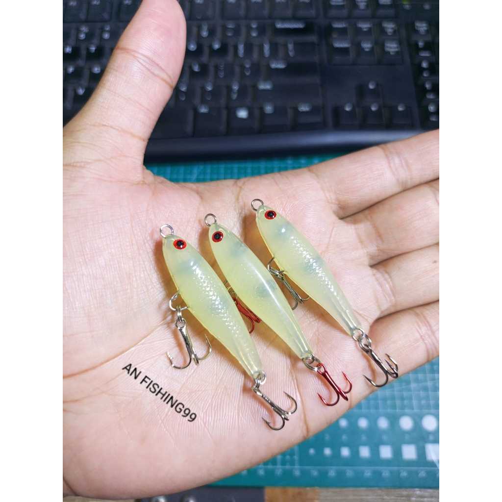 LURE HAMPALA KUNING 4.5CM SWIMMER IKAN / UMPAN CASTING HAMPALA / LURE HAMPALA GABUS / UMPAN PANCING