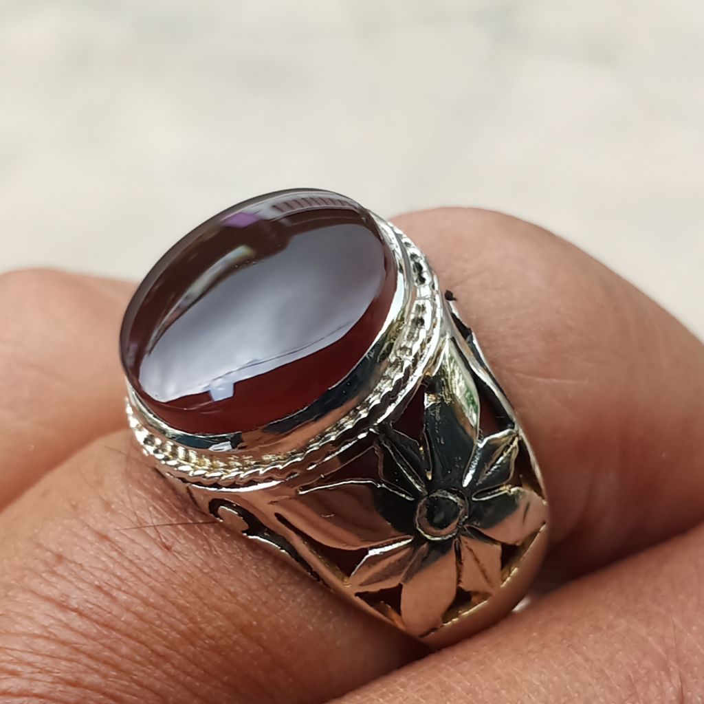 Batu Yaman Sawo Kecik - Red Brown Carnelian Natural Anti Dyed