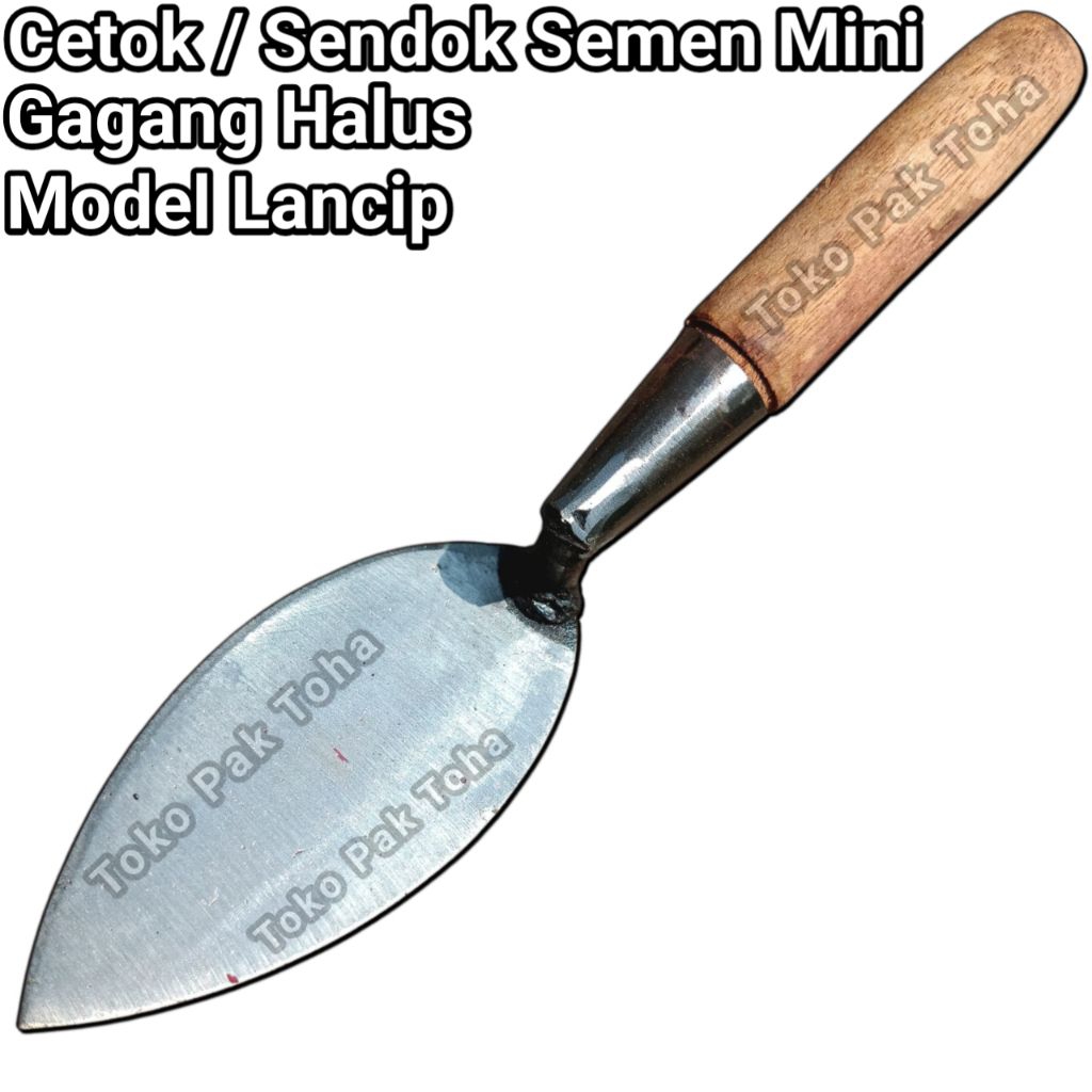 Cetok Strik Lancip / Cetok Kecil / Cetok Mini / Sendok/Cetok Semen Mini Model Lancip Gagang Kayu