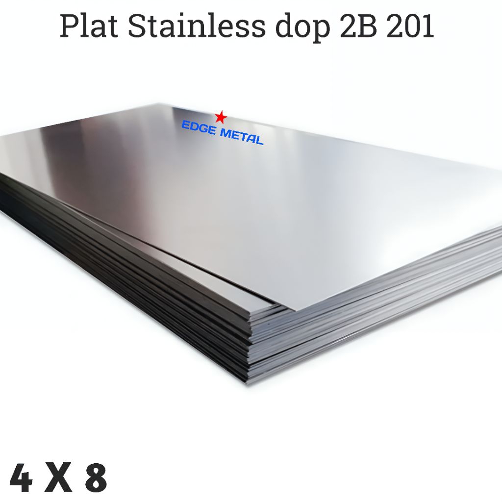 PLAT STAINLESS 201 2B | 1,2MM X 4 X 8 ( 1220MM X 2440MM ) STAINLESS LEMBARAN