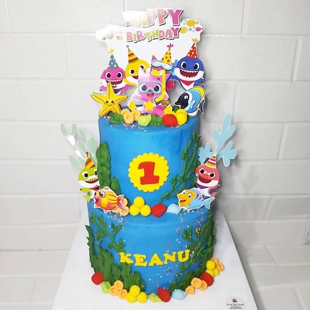 kue ulang tahun baby shark cake ultah baby shark