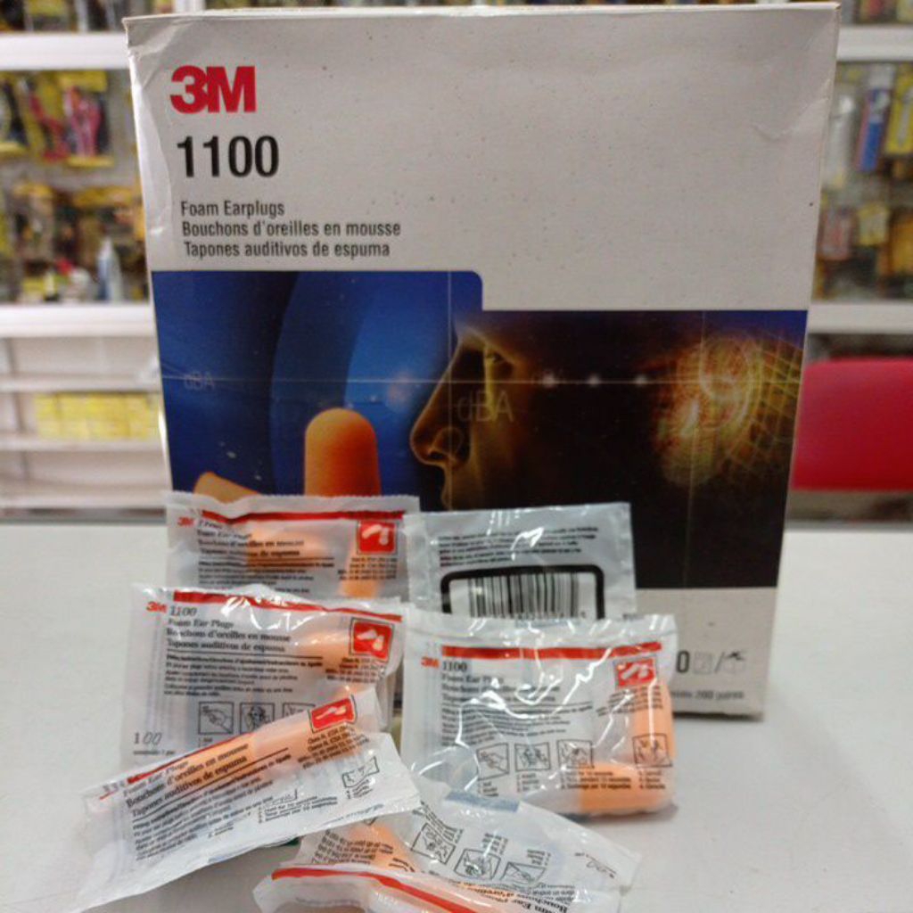 3M - Ear Plug type 1100 Penutup Telinga Foam