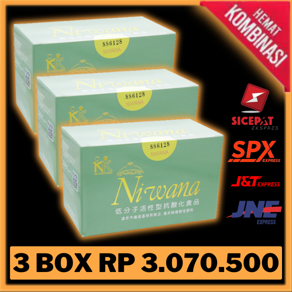 Paket Niwana SOD Antioksidan Radikal Bebas , SGF 150 tabs dan FREE KK Kalung Liforce KK Indonesia