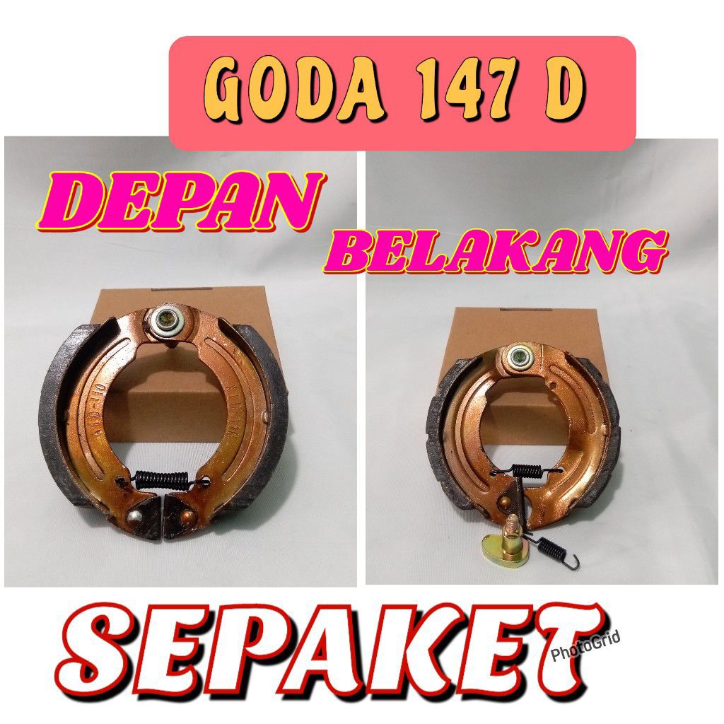 KAMPAS REM DEPAN BELAKANG GODA 147 D/KAMPAS REM SEPEDA LISTRIK GODA 147 D( SEPAKET)