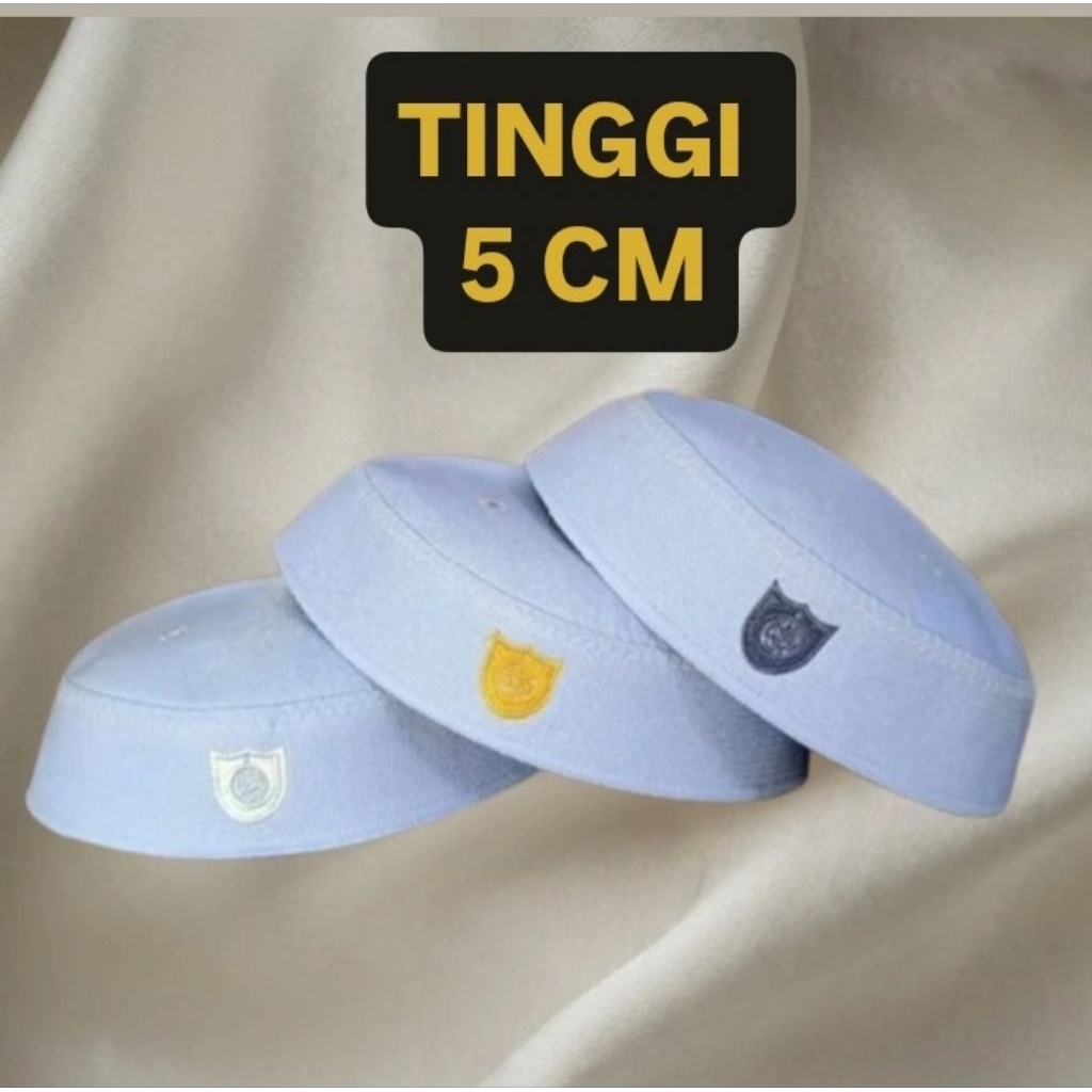 Peci Malaysia Pria Songkok Putih Peci Malaysia original Tinggi 5cm