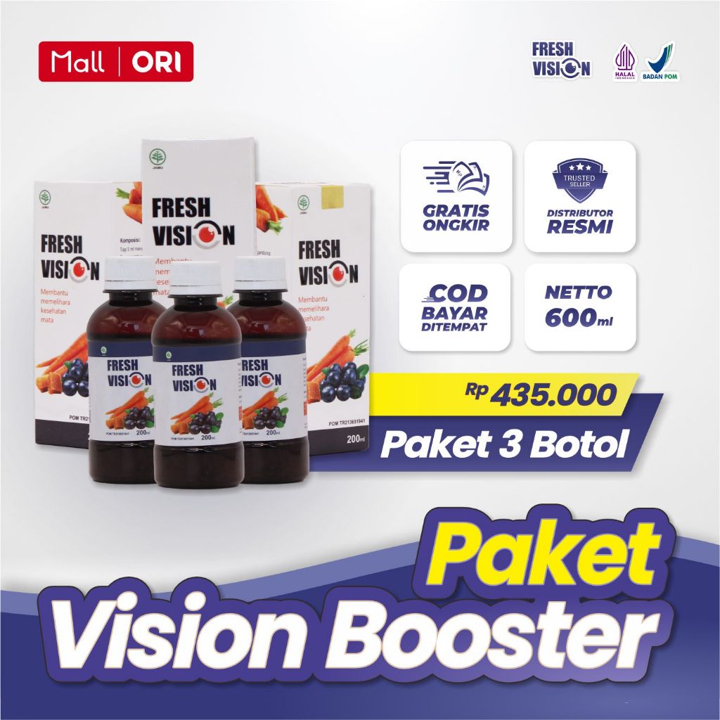 Paket 3 Box Fresh Vision Vitamin Mata Herbal