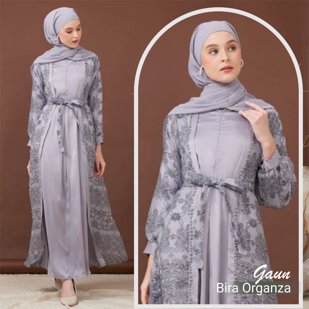 Qoni | Gaun Bira Organza | Gaun Berpayet | Gaun Premium | Gaun Busui