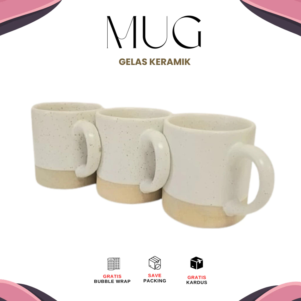 Mug Cangkir Keramik Teh | Mug Cangkir Keramik Kopi | Mug Cangkir Estetik | Cangkir Teh Cantik
