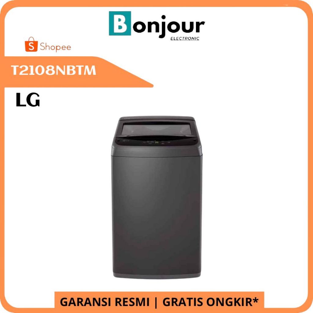 Mesin Cuci LG T2108NBTM Kapasitas 8 Kg Mesin Cuci Top Loading LG Smart Diagnosis T2108NBTM