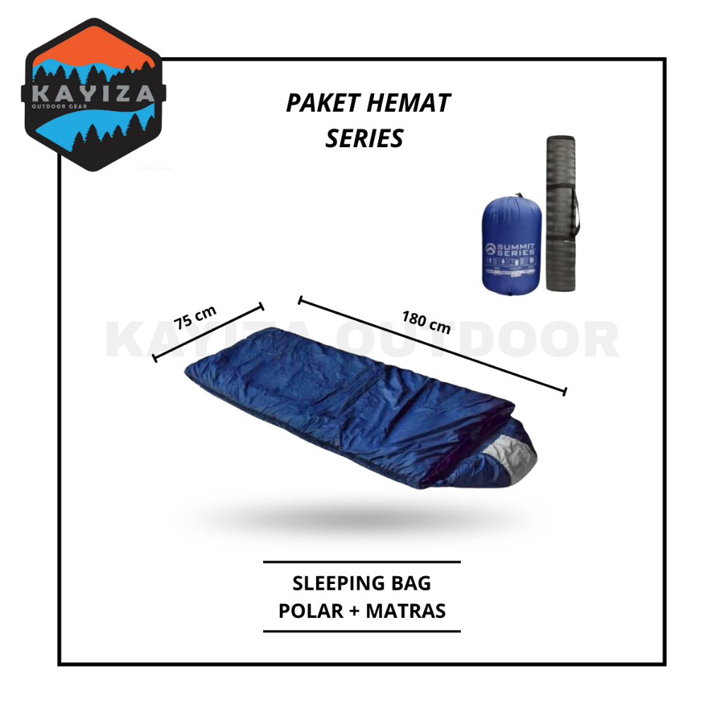 Paket Sleeping Bag Series Matras - Paket Matras Sleeping Bag Outdoor Kantong Tidur Camping