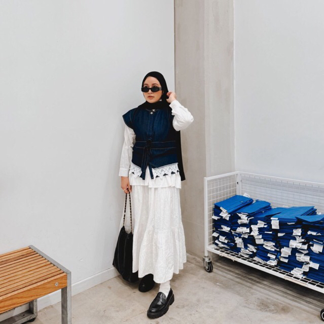 Sienta Vest denim-Vest Denim-atasan Denim-Vest Denim Mix Bordir