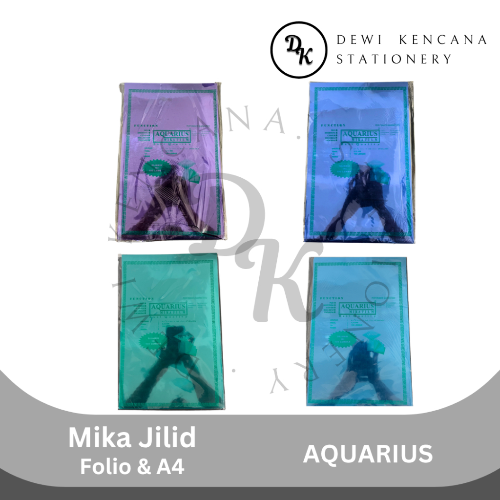 Aquarius Plastik Mika Jilid Mika Film Warna F4 0,10mm