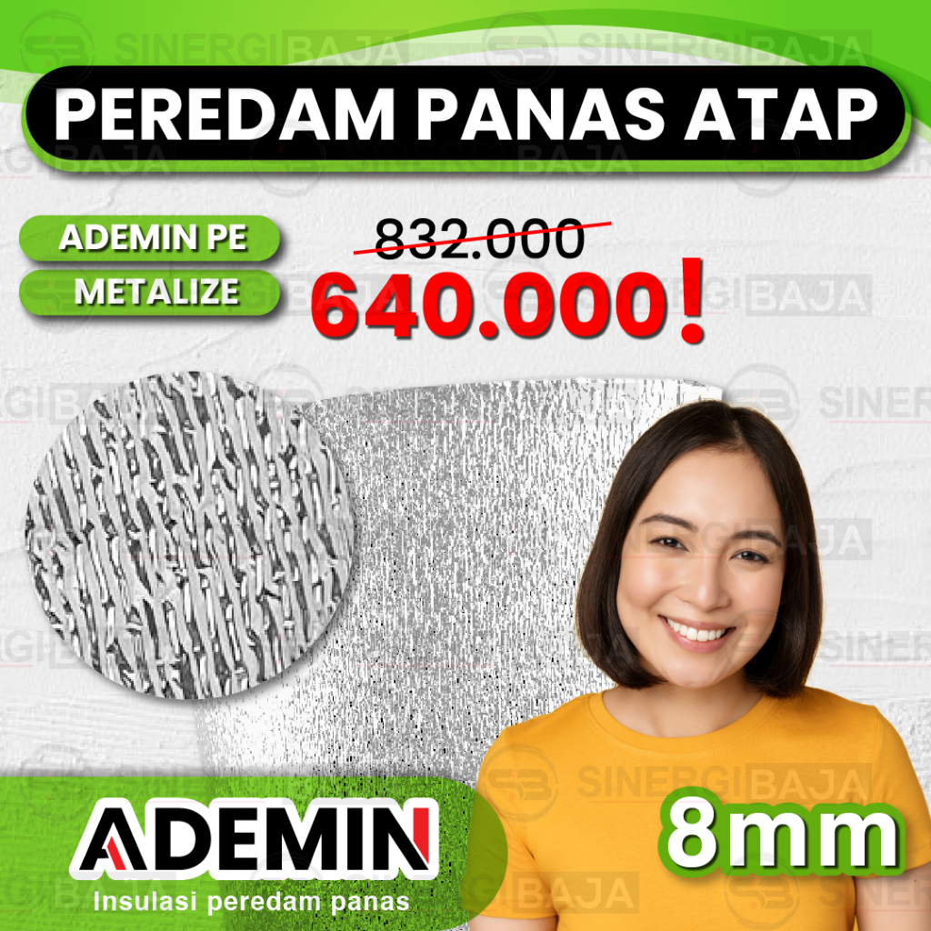 Aluminium Pe Foam foil Insulasi peredan panas roll Ademin lite 8mm