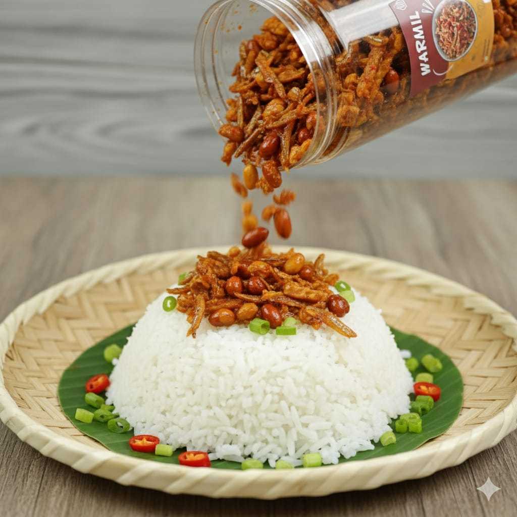 Teri Kacang tempe Manis Gurih Pedas / Makanan Instan Tanpa Pengawet / Lauk Instan