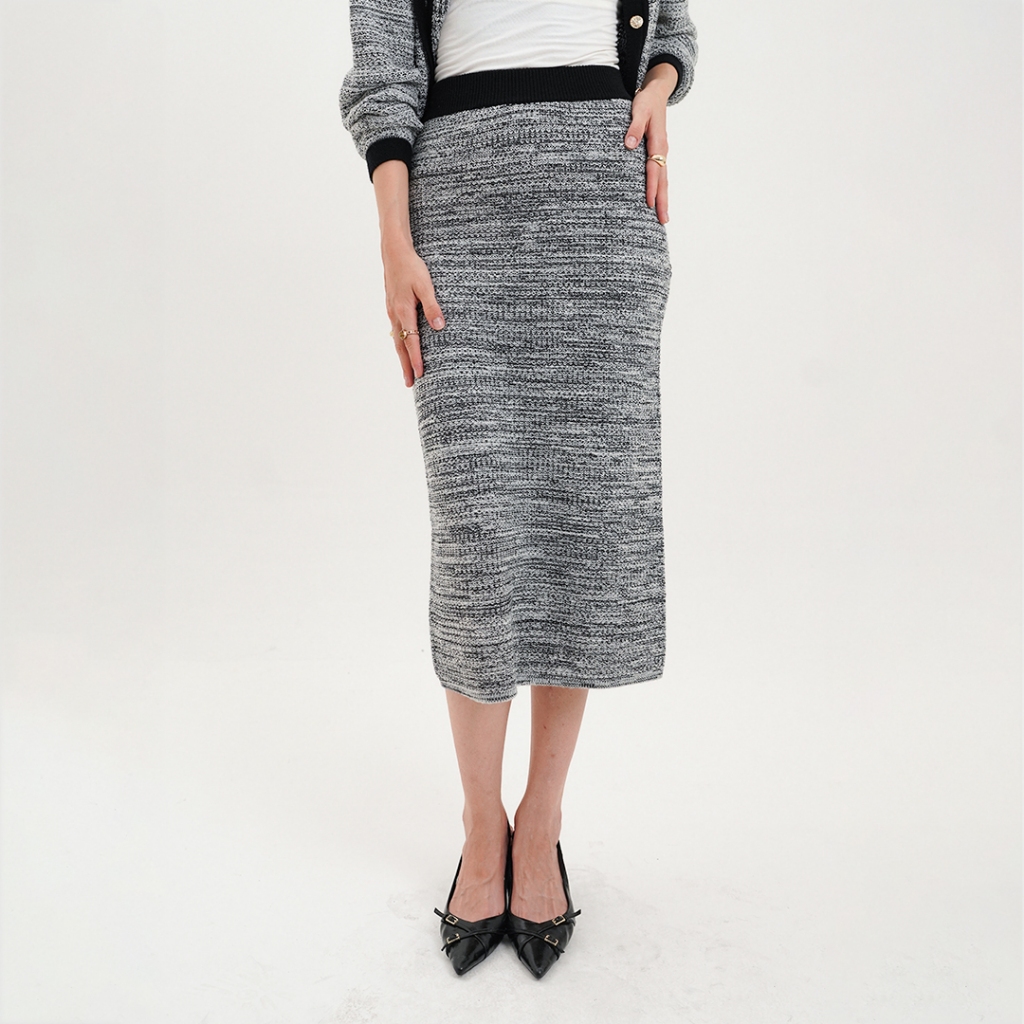 Mississippi Fall Collection Knit Midi Skirt Rok Midi L03000164M Hitam