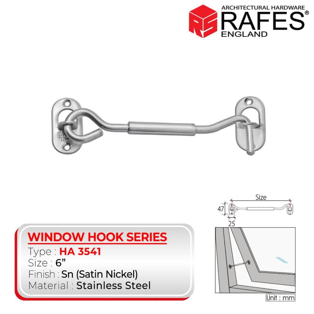 HAK ANGIN JENDELA RAFES STAINLESS STEEL - HA 3541