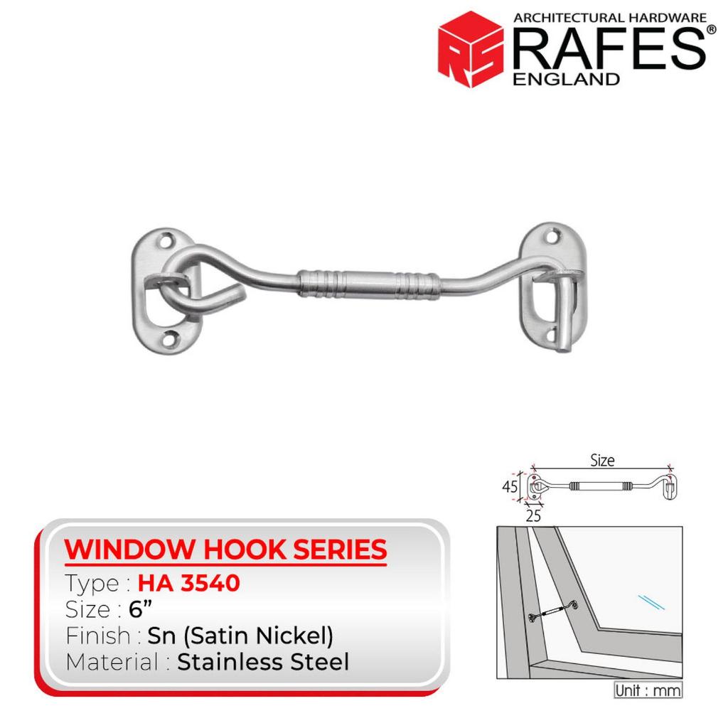 HAK ANGIN JENDELA RAFES STAINLESS STEEL - HA 3540