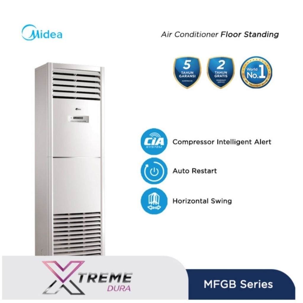 AC FLOOR STANDING MIDEA 5PK MFGB2-48CRN1 AC FLOOR STANDING MIDEA