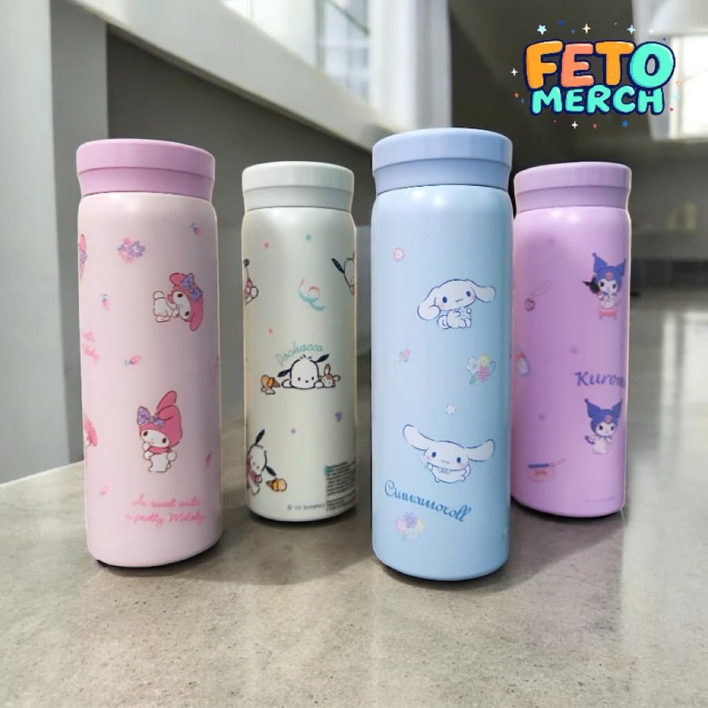 MINISO SANRIO INSULATED BOTTLE BOTOL MINUM TERMOS 280ml MELODY CINNAMOROLL KUROMI MELODY