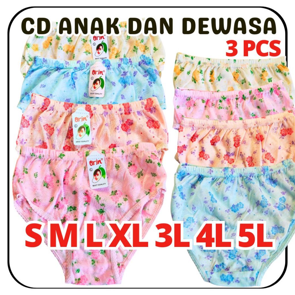 3 Pcs Celana Dalam Wanita ORIN / CD wanita Orin Termurah