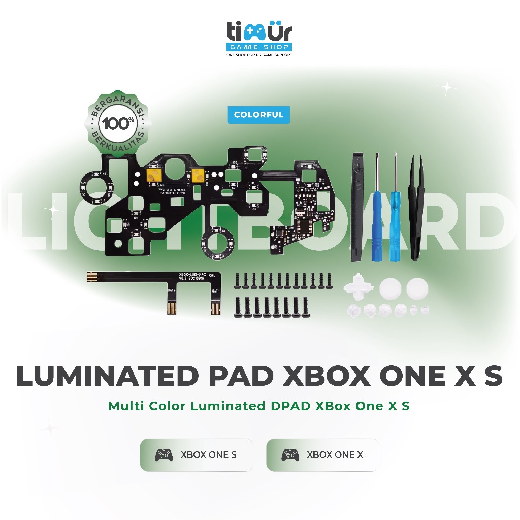 Luminated Multi Color LED RGB Pad Kit Mod Board Stick Stik Controller Xbox One X S - Timur Game Shop